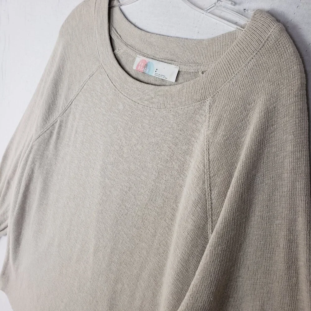 Free People FP Beach Sweater Tunic Cotton Knit Boho Minimalist size S Oversized